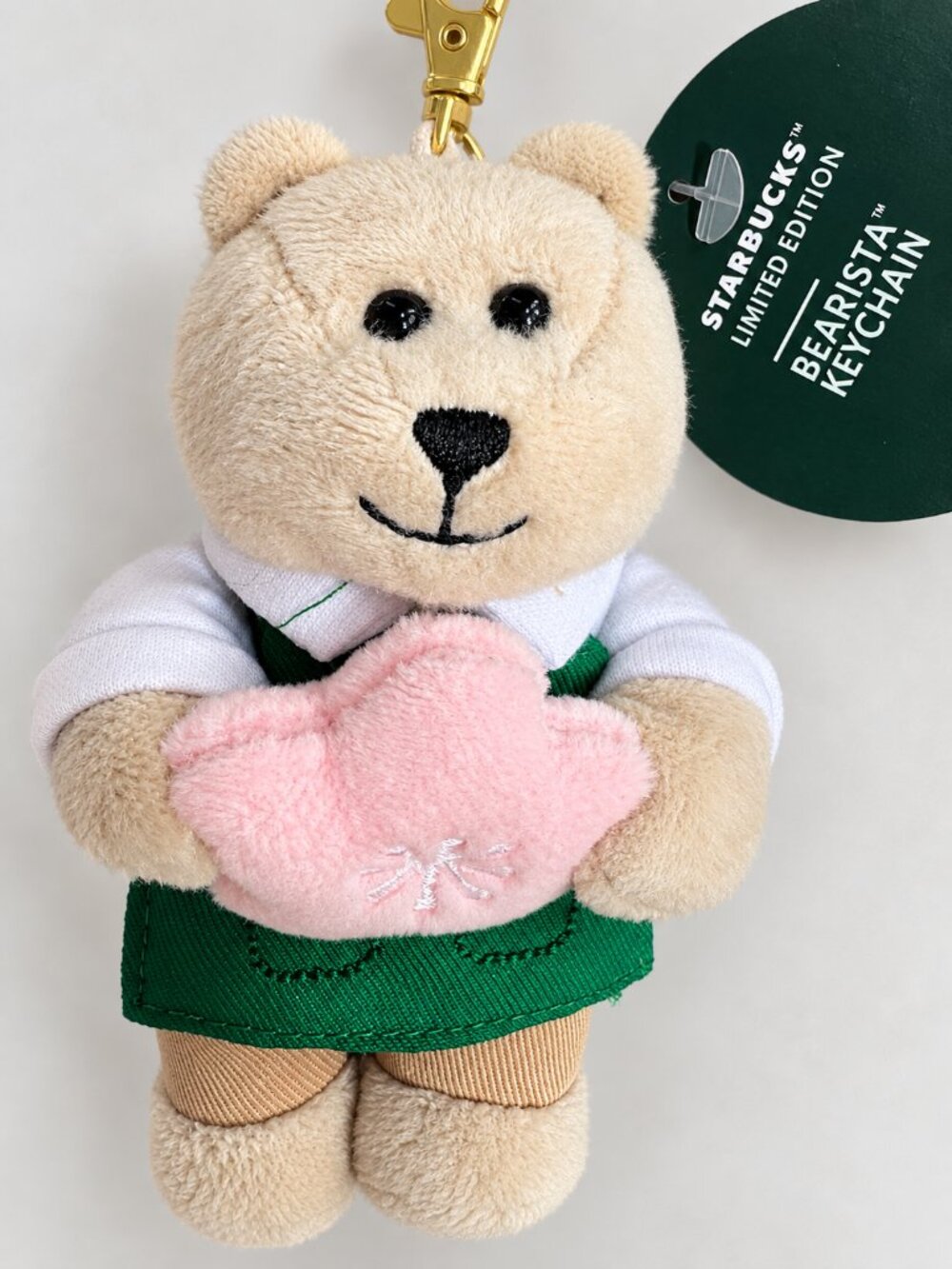 Starbucks 2026 Bearista White Bear Plush Keychain Charm Limited Edition 258th